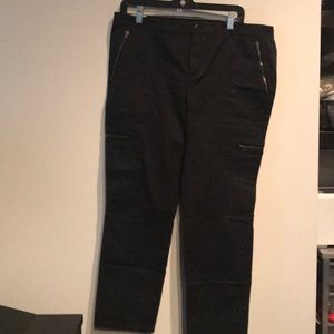 Pure DKNY black zipper jeans